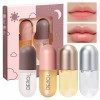 Lip Plumper 4 Pcs Natural Gloss Repulpeur De Levre Puissant Kit De Sérum Repulpant Pour Les Lèvres Naturel Derol Rehausseur P