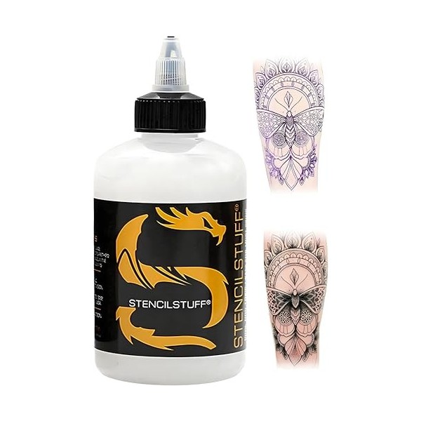 8 oz Temporaire Tattoo Pochoir Liquide Transfert Liquide Crème Gel Savon Tatouage Peau Solution Gel Pour Papier Transfert Kit