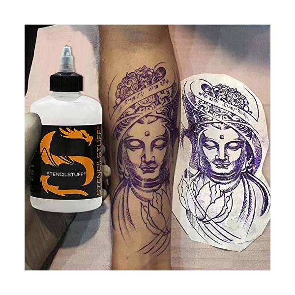 8 oz Temporaire Tattoo Pochoir Liquide Transfert Liquide Crème Gel Savon Tatouage Peau Solution Gel Pour Papier Transfert Kit