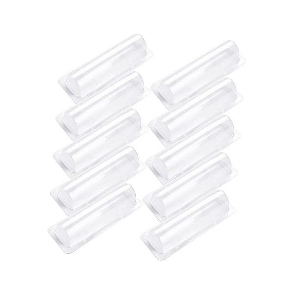 COHEALI 60Pcs Lipstick Blister Box Clear Cash Pouches Lip Balm Plastic Cover Lipstick Holder Domes Plastic Containers Clear C