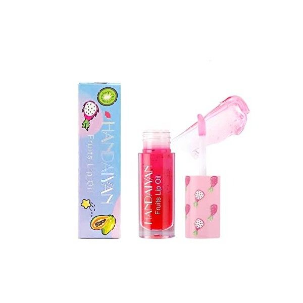 huile de fruits gelée hydratante pour les lèvres repulpant le verre maquillage gloss pour les lèvres teinté soin des lèvres h