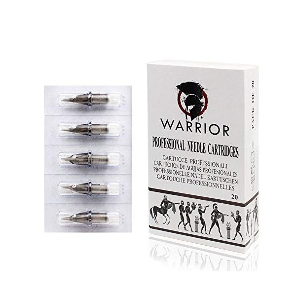 WARRIOR Cartouches et aiguilles Tatouage Needles Tattoo Cartridge en acier chirurgical PVC Maquillage permanent Round Liner E