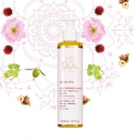 TAAJ | Huile Démaquillante - HIMALAYA | Douce & Fondante | Soin en profondeur Nettoyant & Hydratant | Nettoie & Élimine les i