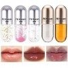 Lip Plumper 5 Pieces Gloss Repulpant Levres Gloss Transparent Lip Glow Oil Soins Pour Les Lèvres Repulpeur de Levre Puissant 