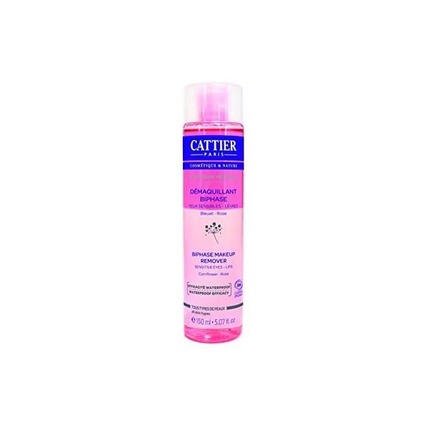 Cattier Démaquillant Biphase Yeux/Lèvres 150 ml Bio - Lot de 2