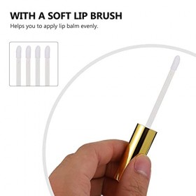 HEALLILY 40 Pièces 10Ml Vide Lip Gloss Conteneurs Tube avec Pointe Du Pinceau Applicateur pour DIY Lip Rechargeable Maquillag
