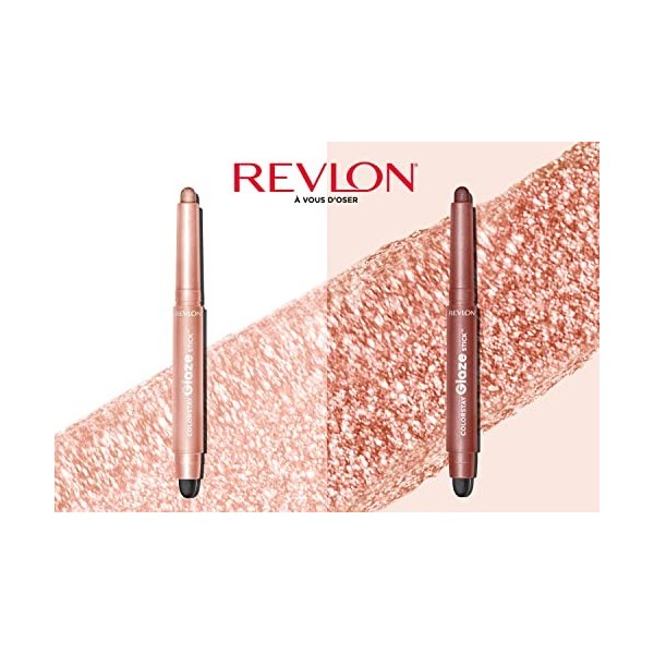 REVLON DUO : ColorStay Glaze Stick Eye Shadowliner Ombres à Paupières Luster & Rosé