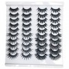 Faux Cils, Faux Cils 3D Moelleux Avec, 20 Paires Multipack Eyelashes Mode Longue Extension de Cils Pour Femmes Maquillage Poi