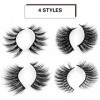 Faux Cils, Faux Cils 3D Moelleux Avec, 20 Paires Multipack Eyelashes Mode Longue Extension de Cils Pour Femmes Maquillage Poi