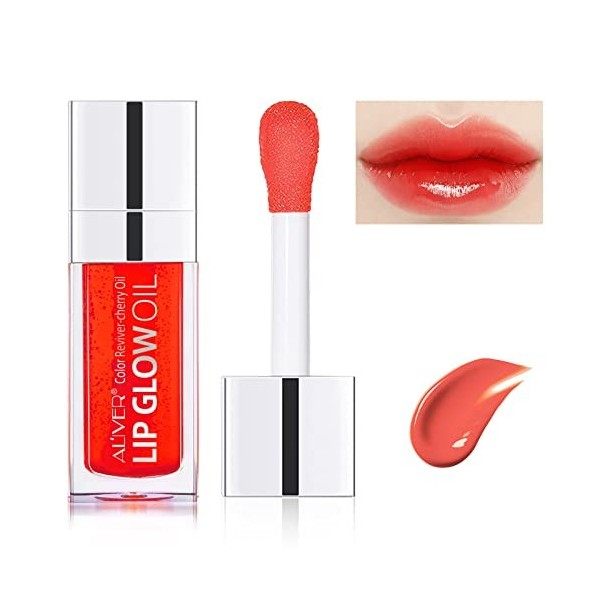 Lip Glow Oil, brillant à lèvres hydratant et repulpant, huile pour les lèvres nourrissante et repulpante longue durée, teinte