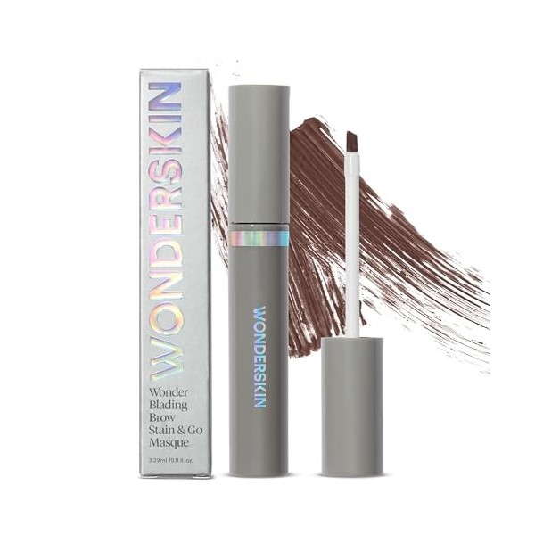 Wonderskin Wonder Blading Stain & Go Masque à Sourcils, Encre à Sourcils Longue Tenue, Teinture pour Sourcils Résistante aux 