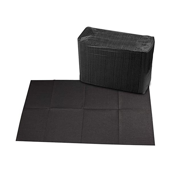 Tatouage Table Tapis 125pcs Jetable Carré Noir Tapis De Tatouage Piercing Imperméable À Leau Feuilles Patient Bibs 45 x 33cm