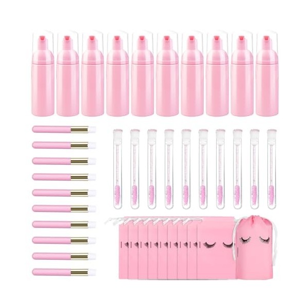 40 pièces Ensemble distributeur de mousse pour brosse à cils tube de brosse à cils vide réutilisable, flacon distributeur de 