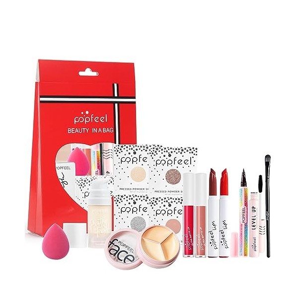 Palette de Maquillage Coffret Maquillage Ensemble-cadeau de Tout-en-un Kit de Démarrage de Maquillage avec Fard à paupières P