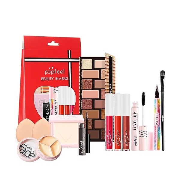 Palette de Maquillage Coffret Maquillage Ensemble-cadeau de Tout-en-un Kit de Démarrage de Maquillage avec Fard à paupières P