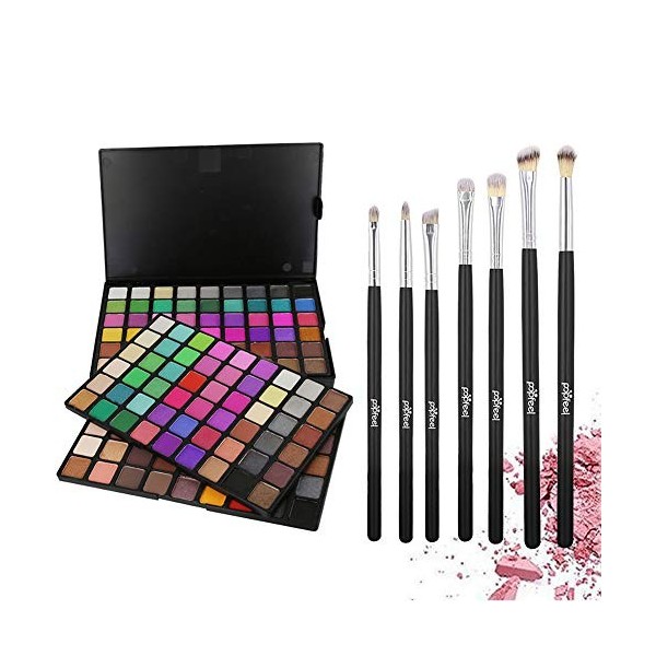 Palette de Fard à paupières, 162 Couleurs Professionnelle Shimmer Matte Ultra Pigmenté Bases de Ombre à paupières Makeup Pale