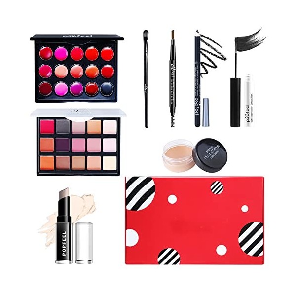 Coffret Maquillage, MKNZOME Kit Maquillage Femme Professionnel Mallette de Maquillage Palettes de Maquillage Fard à paupières