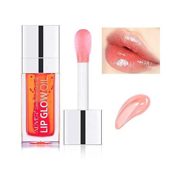 Lip Glow Oil, brillant à lèvres hydratant et repulpant, huile pour les lèvres nourrissante et repulpante longue durée, teinte