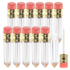 Beaupretty Lot de 15 tubes vides de gloss à lèvres rechargeables en forme de crème glacée, pour baume à lèvres à faire soi-mê