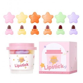 Mini Ensemble de Rouge à Lèvres, Capsules de Rouge à Lèvres en Forme Détoiles Mates, Brillant à Lèvres de Capsule Détoile d