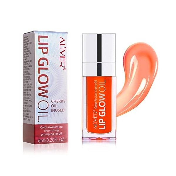 Lip Glow Oil, brillant à lèvres hydratant et repulpant, huile pour les lèvres nourrissante et repulpante de longue durée, tei