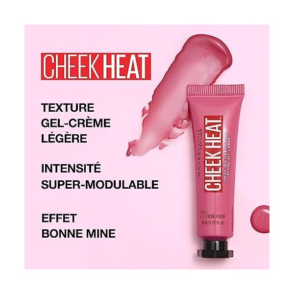 Maybelline New-York - Coffret Bonne Mine - 2x Gloss à Lèvres Effet Repulpant & 1x Blush Texture Gel Crème - Lifter Gloss & Ch