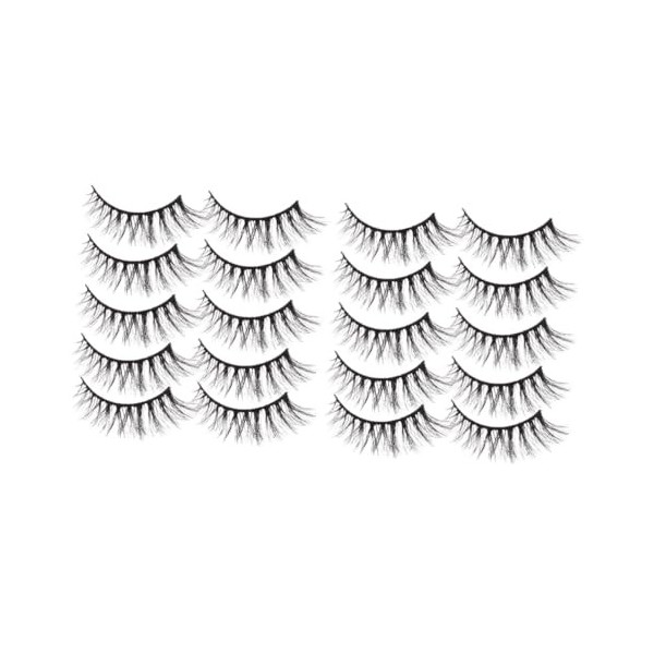 Housoutil 20 Paires De Faux Cils Cils En Vrac Cils Permanents Cils En Vrac Cils Adhésifs Cils En Vrac Cils Cils Mascara Cils 