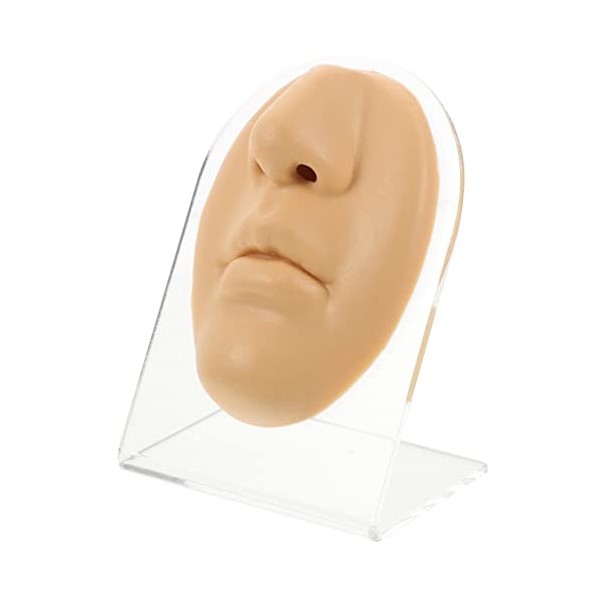 POPETPOP 1 Ensemble Nez Bouche Modèle Partie Du Corps En Silicone Kits De Perçage Du Corps Mannequin Modèle De Visage Humain 