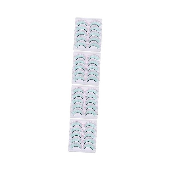 Housoutil 20 Paires De Faux Cils Colorés Faux Cils 3D Cils DHalloween Faux Cils Dramatiques Extensions De Faux Cils Cils Ave