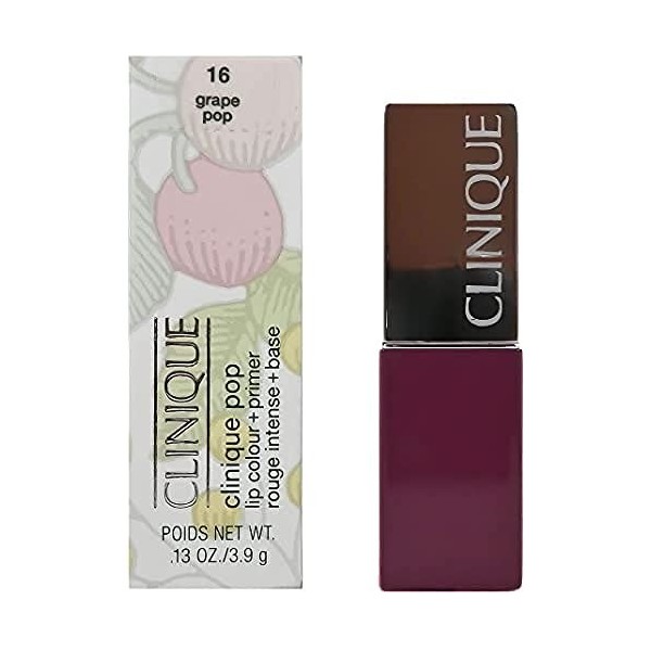 Clinique Pop à lèvres et de couleur rouge à lèvres Primer pour femme N ° 16, Raisin Pop 3,90 G