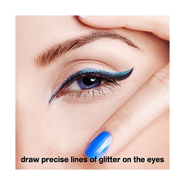 Glitter Eyeliner, Eyeliner Glitter Or 10 Pcs Shimmer Eyeliner Liquide Longue Durée Bling Eyeliner Argent Brillant Eyeliner Mé