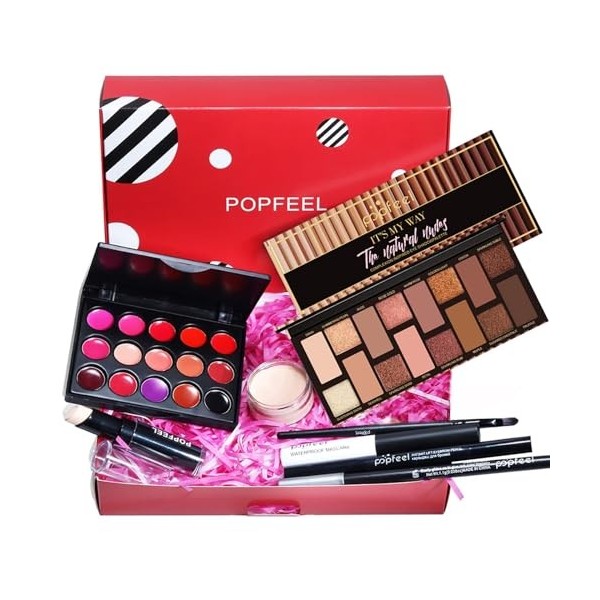 MKNZOME Kit de Maquillage Complet, Coffret Maquillage Femme, Cosmetics Palette de Maquillage avec Fard à Paupières, Brillant 