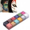 12 couleurs de maquillage gras peinture corporelle peinture à lhuile pour le visage Body Paint, peinture à lhuile professio