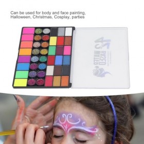 Kit de Peinture pour le Visage 42 Couleurs pour Enfants et Adultes, Perles Mates, Lavables, Solubles dans Leau, Maquillage C