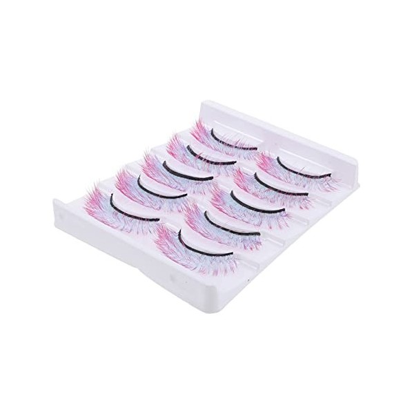 DOITOOL 10 Paires De Faux Cils Colorés Cils Colorés Faux Cils Dramatiques Faux Cils 3D Cils Avec Couleur Extensions De Faux C