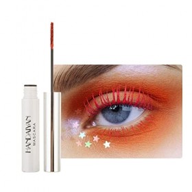 12 Colors Waterproof Mascara Non-Dizzy Long-Lasting Mascara Bleu Blanc Violet Vert Eyelash Eye Makeup