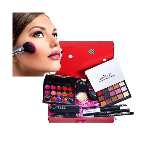 AFGSsm Kit de maquillage femme complet, Cofret maquillage pour femme, Palette maquillage, Cosmetic Makeup avec Ombres à Paupi