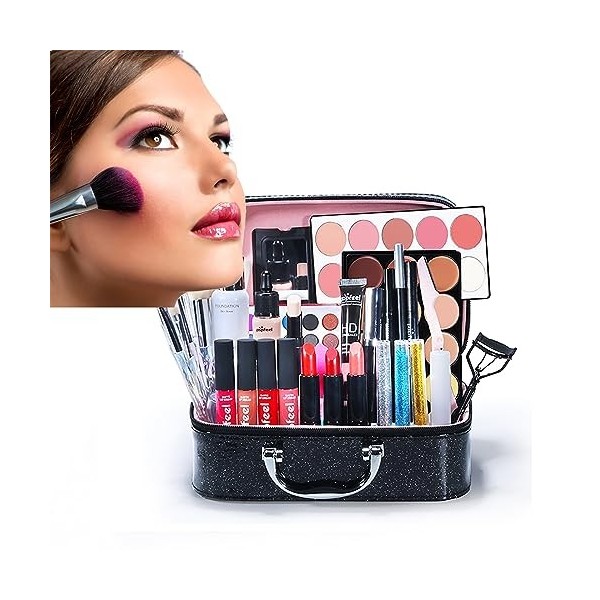 AFGSsm Kit de maquillage femme complet, Cofret maquillage pour femme, Palette maquillage, Cosmetic Makeup avec Ombres à Paupi