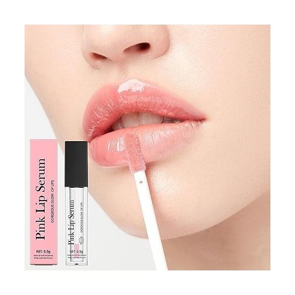 Essence de brillant à lèvres - Essence de brillant à lèvres hydratant instantané - Hydratant pour les lèvres rose naturel ave