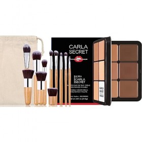 FantasyDay 12 Couleurs Professional Makeup Anti-Cernes Contouring Kit Crème Correcteur de Teint avec 11 Pinceaux Maquillage -