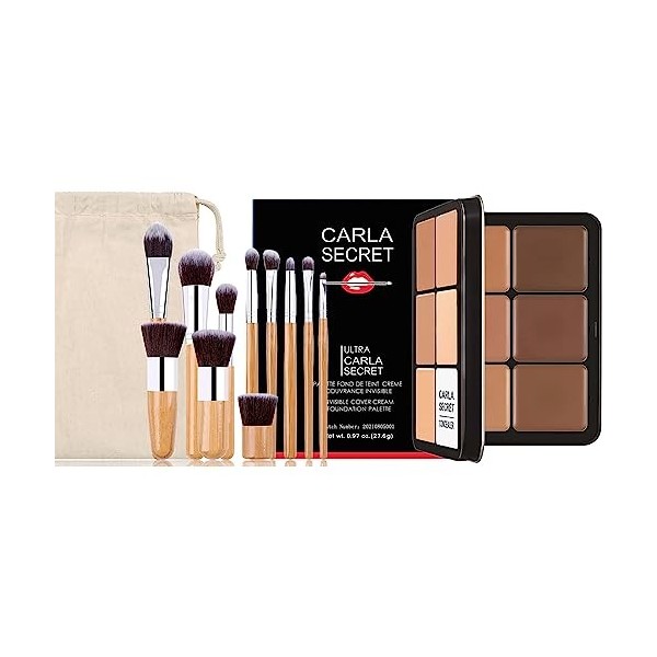 FantasyDay 12 Couleurs Professional Makeup Anti-Cernes Contouring Kit Crème Correcteur de Teint avec 11 Pinceaux Maquillage -