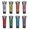 Moon Glitter - Gel brillant fin classique - 12ml - Assortiment de 8 couleurs - Pailleté pour visage.