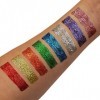 Moon Glitter - Gel brillant fin classique - 12ml - Assortiment de 8 couleurs - Pailleté pour visage.