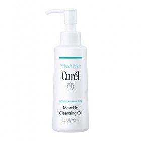 Curél - Huile nettoyante pour le visage - Nettoyant à base dhuile - 150 ml - Pour peaux sèches et sensibles - Sans parfum