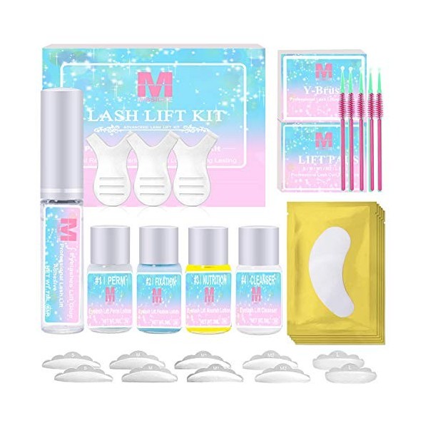 Lash Lift, Missicee kit rehaussement de cils professionnel, Lash Lift Kit Cadeau permanent pour fille, longue durée, longue d