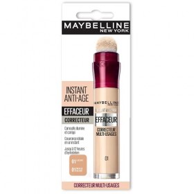 Maybelline New York - Anti-cernes/Correcteur Fluide - Instant Anti-Age L’Effaceur - Teinte : Beige Rosé 01 - 6,8 ml Lot de