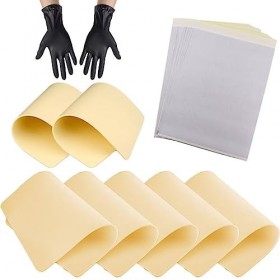 Peau dentraînement de tatouage de 2 types et 10 feuilles de papier de transfert de tatouage, 2 pièces de 3 mm de peau synthé