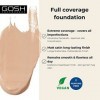 GOSH Dextreme Fond de teint Full Coverage 30 ml I Maquillage liquide hydratant pour un teint impeccable I Maquillage végétali