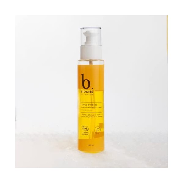 LHUILE SOYEUSE | Démaquillant Yeux et Visage | Certifiée Bio et Vegan, Fabriquée en France | 100 ml