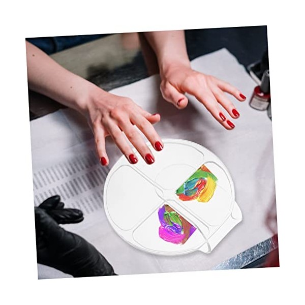 FRCOLOR Lot de 4 palettes de maquillage pour nail art - Kit de manucure - Spatule en gel transparent - Palette de maquillage 